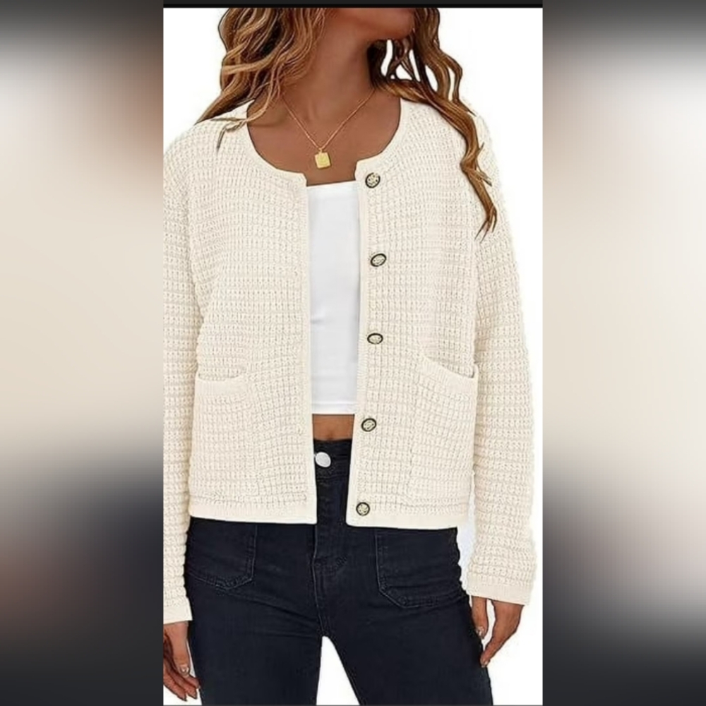 NWTPRETTYGARDEN Women's Knit Cardigan Sweaters Fall Fashion  Sweater Cardigan.N